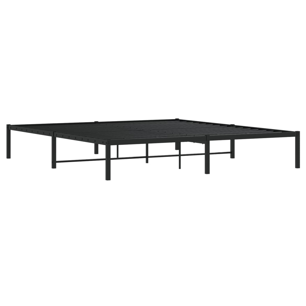 Metalni okvir za krevet crni 180x200 cm