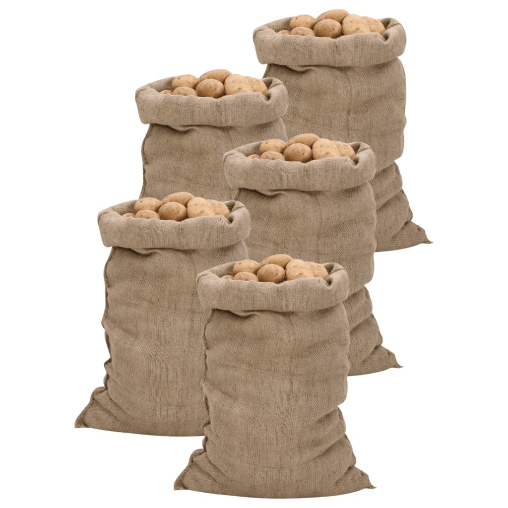 Jutene vreće 5 kom 60 x 105 cm 100 % juta 340 g/m²