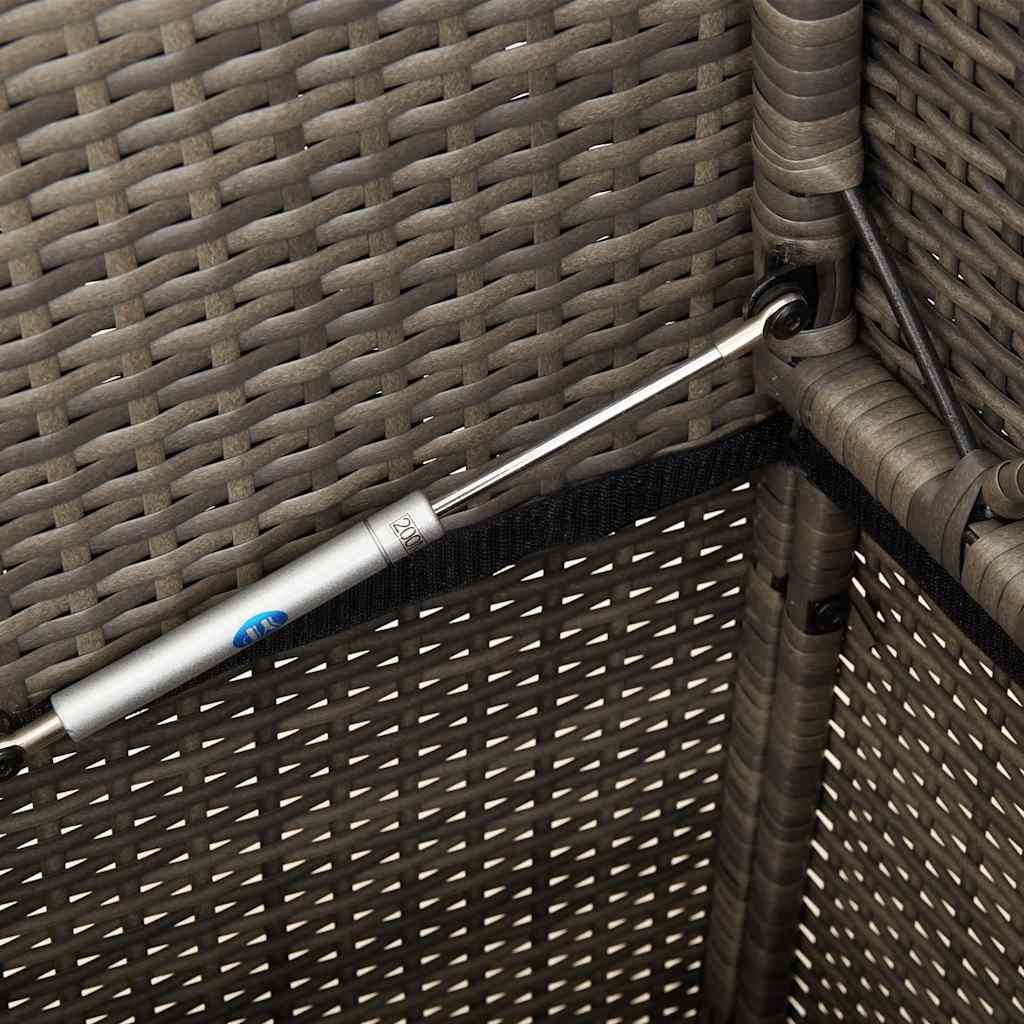 Vrtna klupa s jastucima siva od poliratana