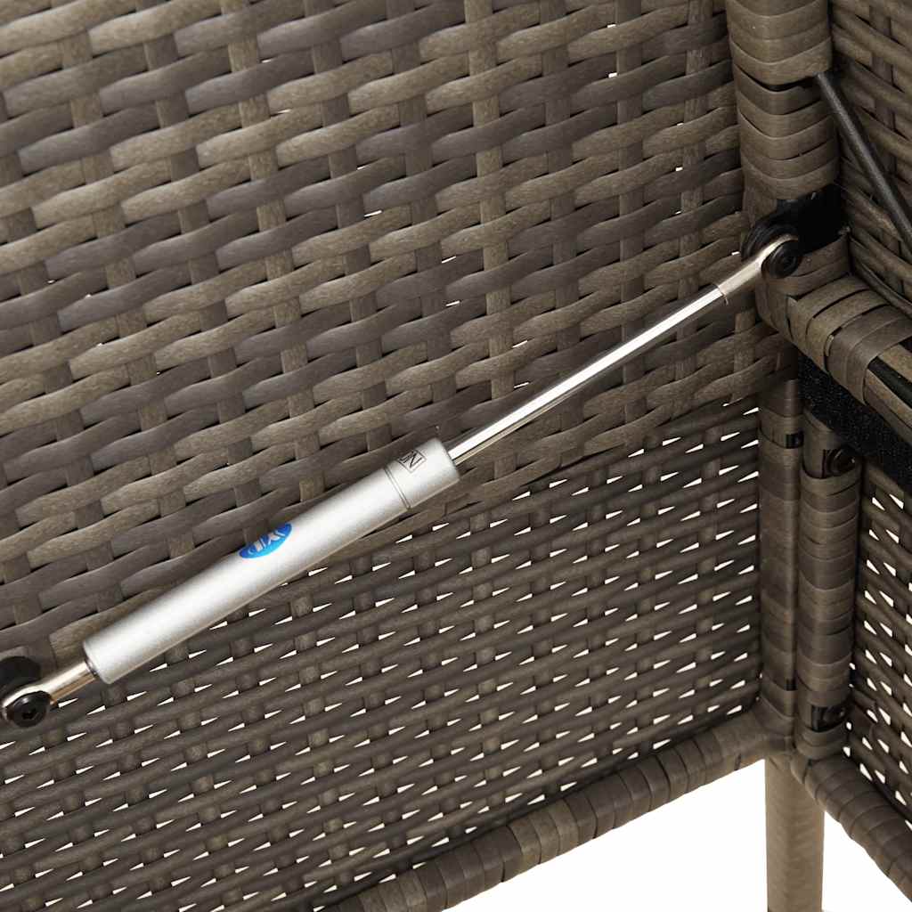 Vrtna klupa s jastucima siva od poliratana