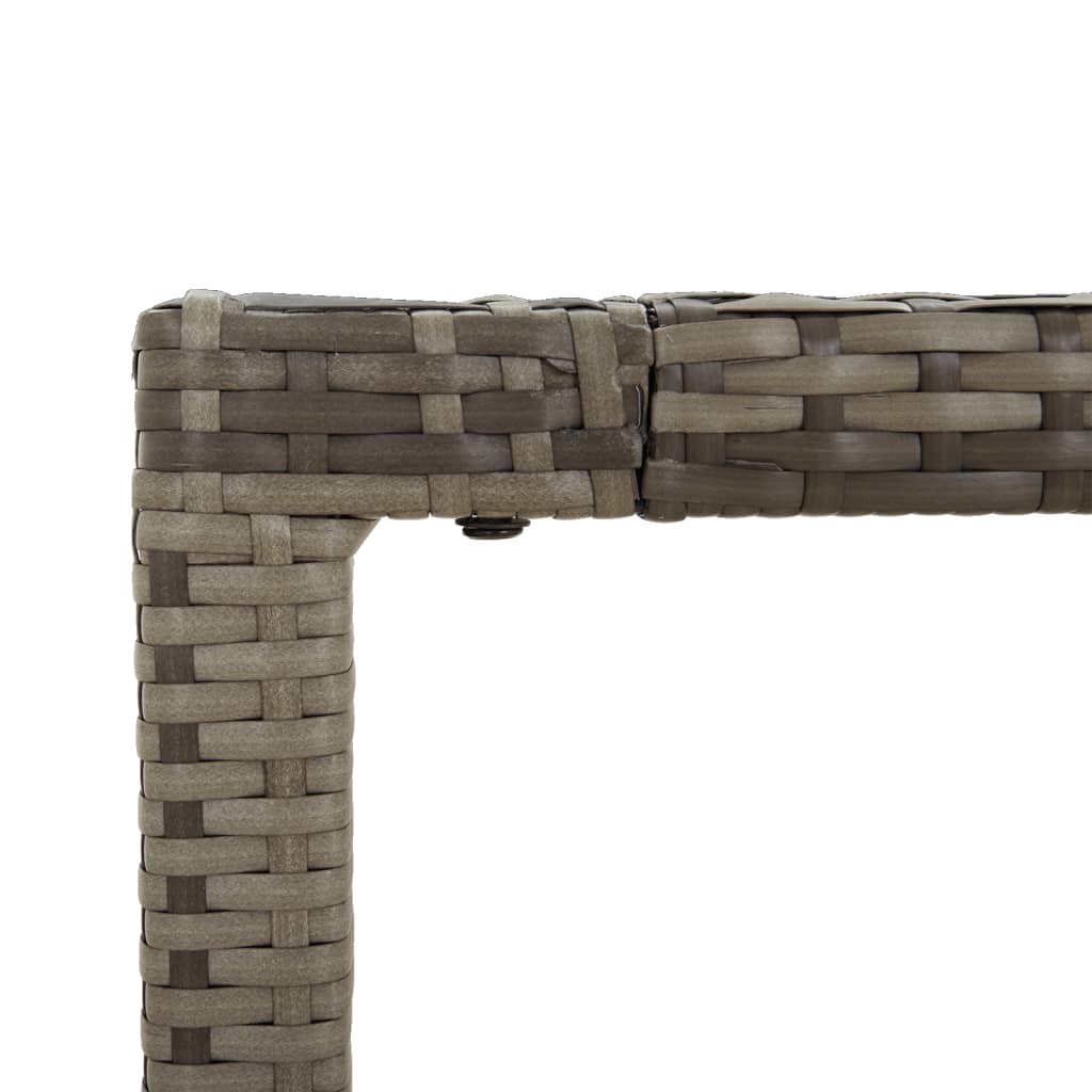 5-dijelni vrtni blagovaonski set sivi od poliratana Siva 150 cm table length