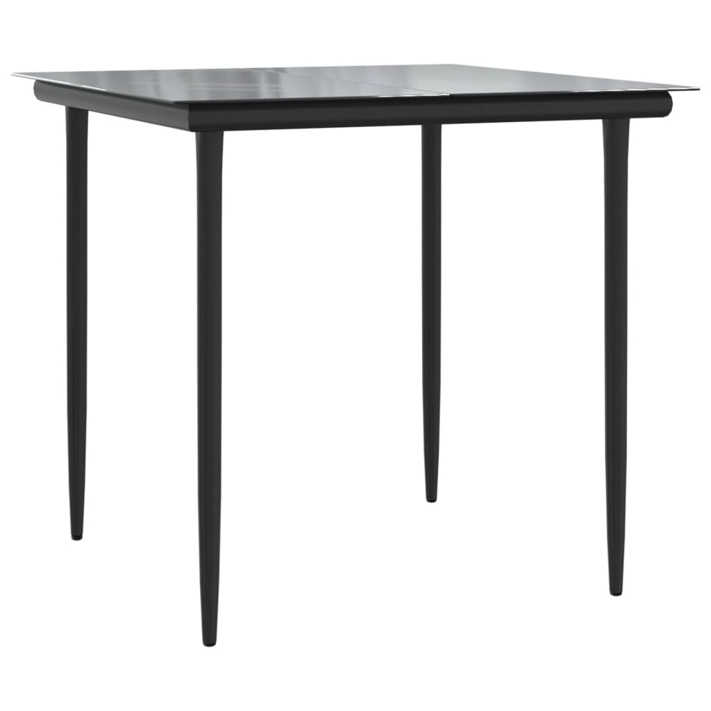 5-dijelni vrtni blagovaonski set s jastucima poliratan smeđi Smeđa 80 cm table length