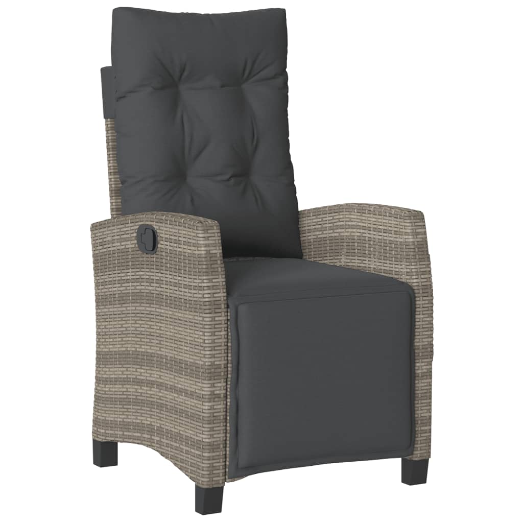 5-dijelni vrtni blagovaonski set sivi od poliratana Siva 150 cm table length