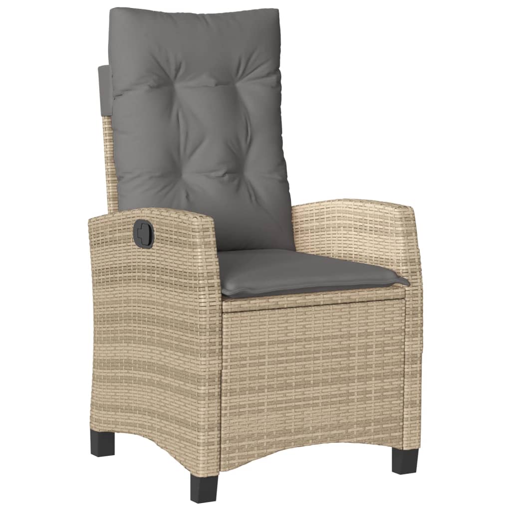5-dijelni vrtni blagovaonski set od poliratana s jastucima bež 80 x 80 x 74 cm