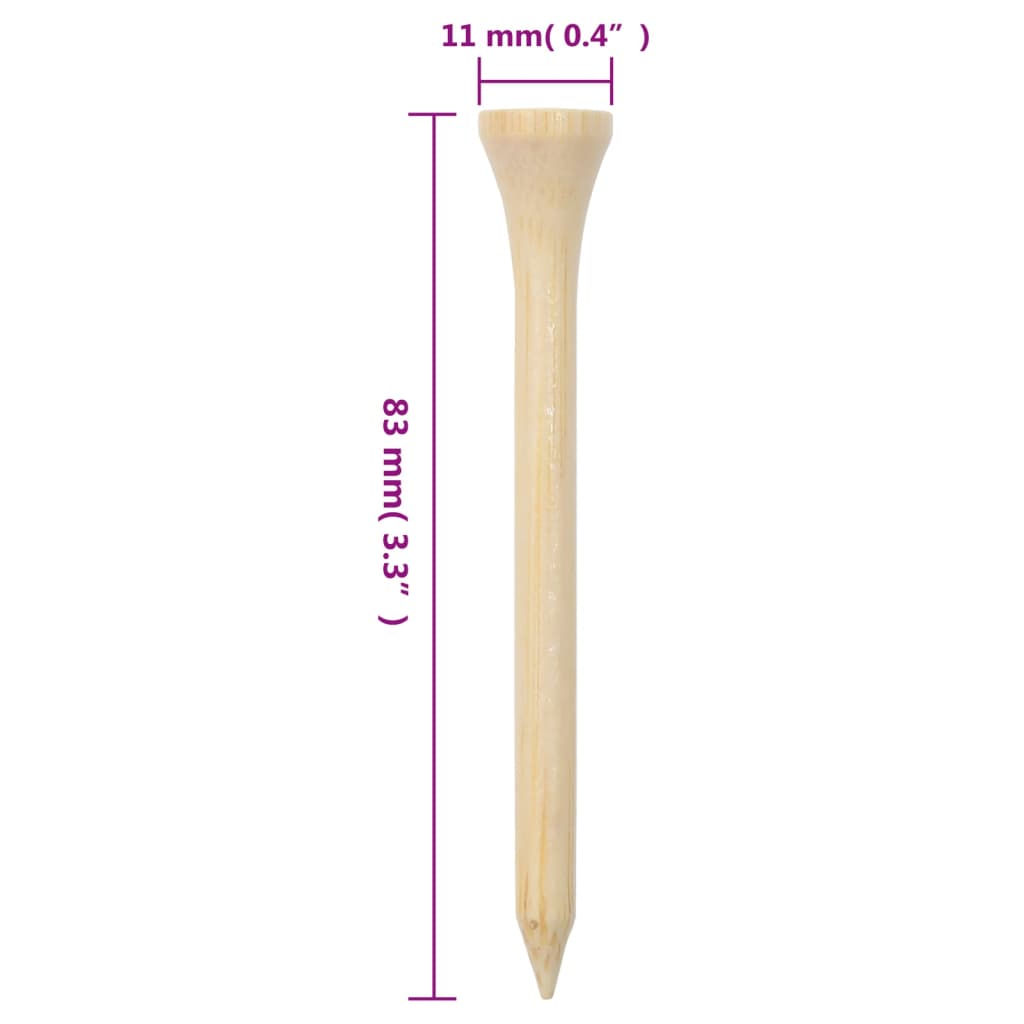 Stalci za lopticu za golf 1000 kom 83 mm od bambusa