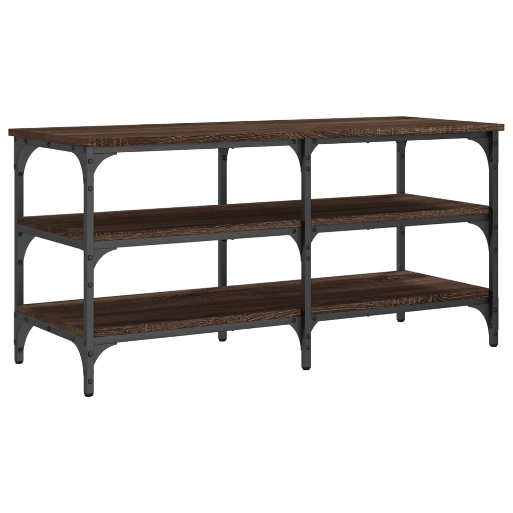 Klupa za cipele boja hrasta 100x38,5x49 cm konstruirano drvo