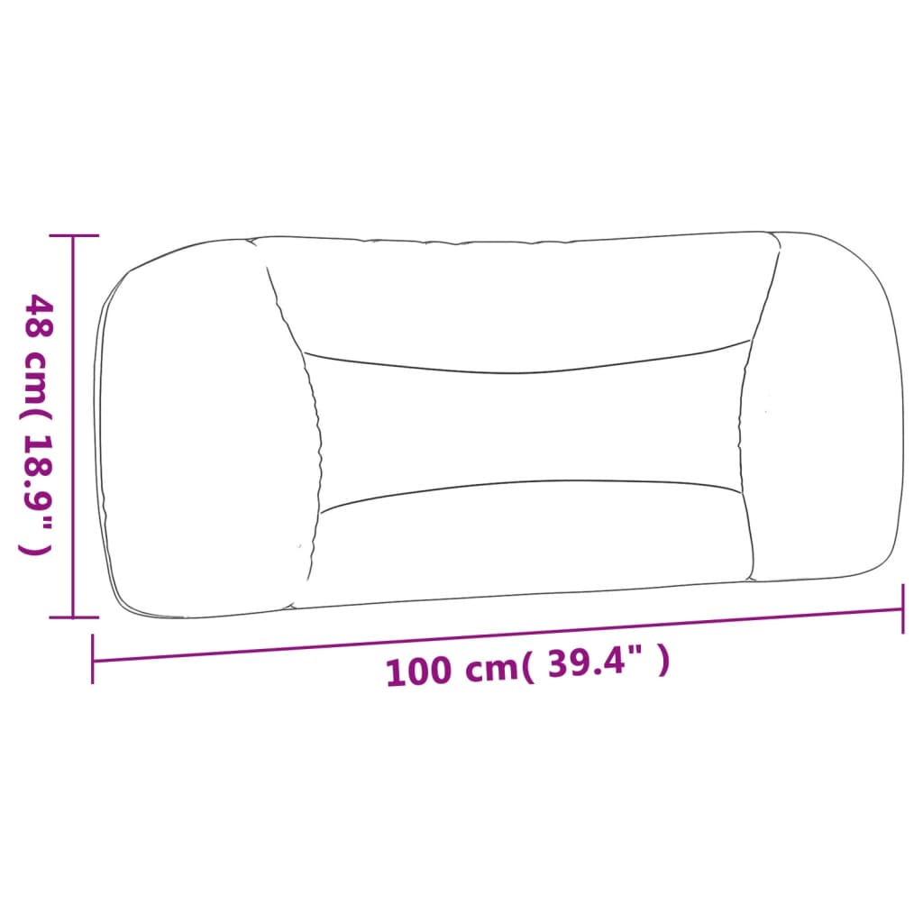 Jastuk za uzglavlje Hvar svijetlo sivi 100 cm tkanina