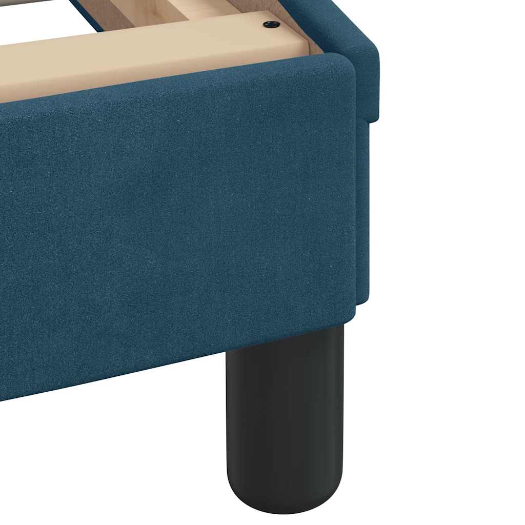 Krevet s madracem Dover plavi 90x190 cm baršunasti