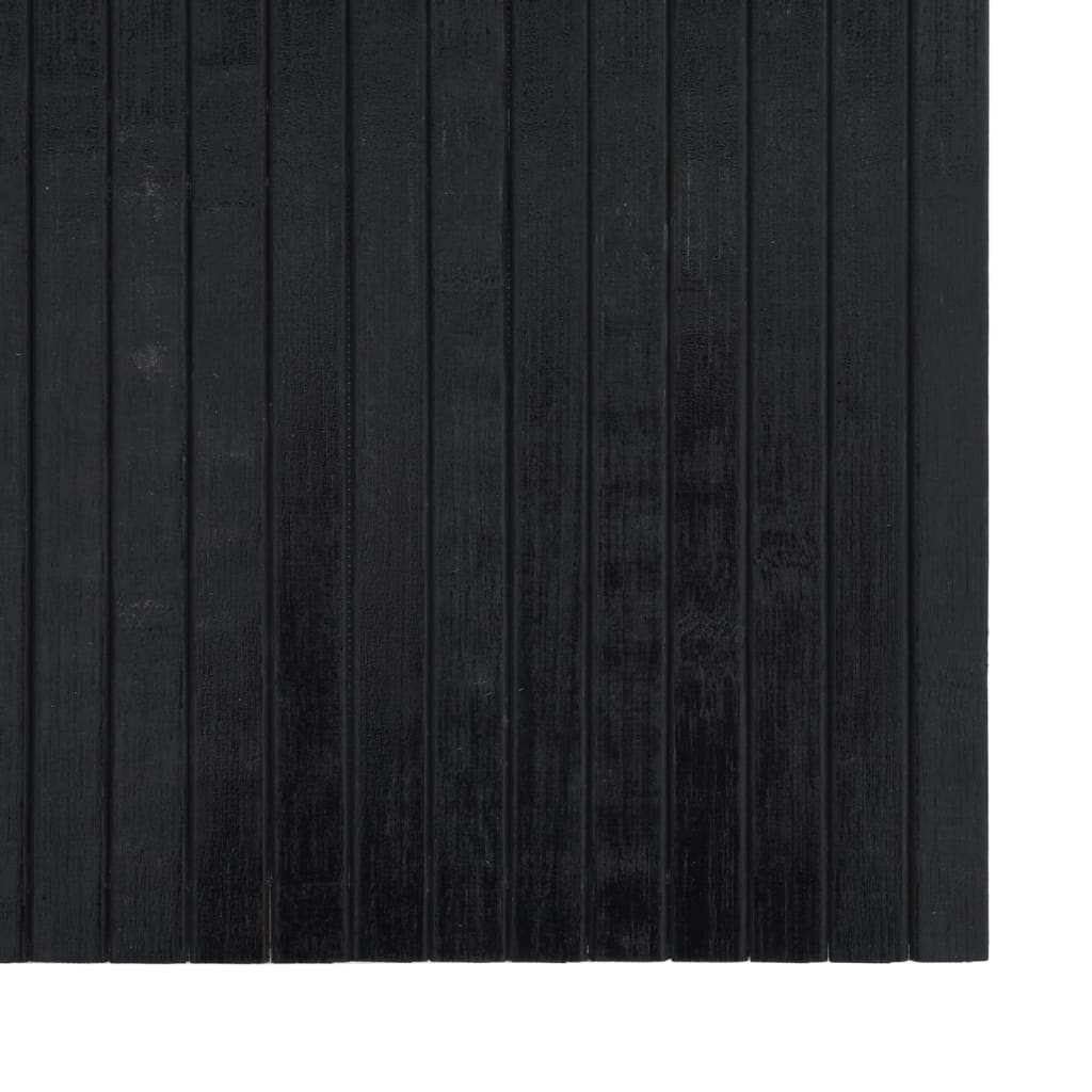 Pravokutni tepih crni 60x100 cm bambus