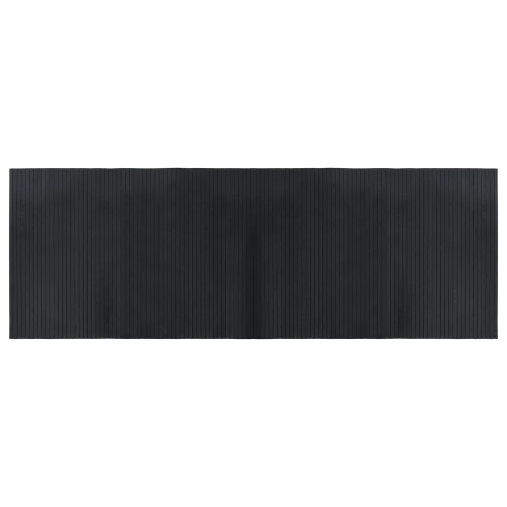 Pravokutni tepih crni 70x200 cm bambus