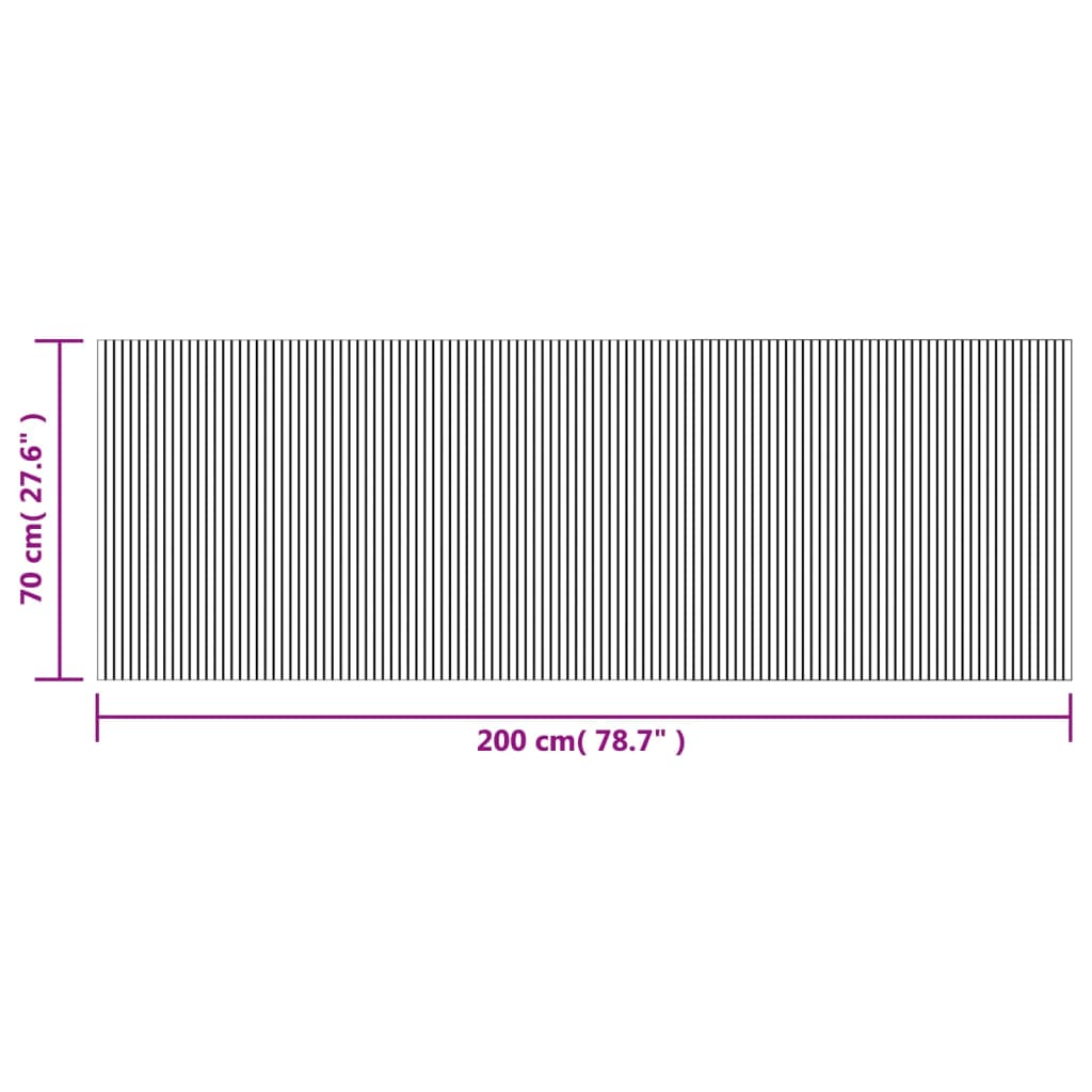 Tepih Pravokutni Tamnosmeđi 70x200 cm Bambus
