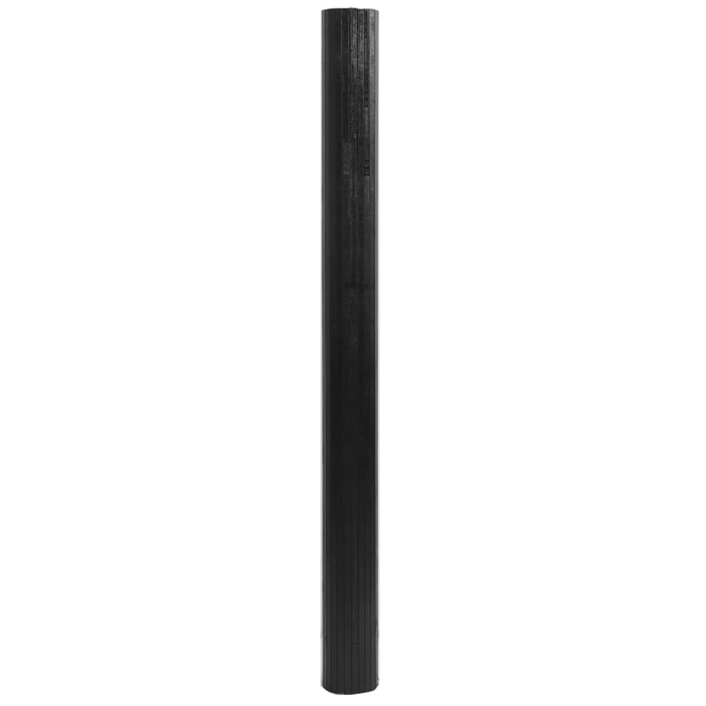 Pravokutni tepih crni 80x100 cm bambus