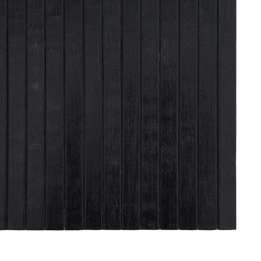 Pravokutni tepih crni 100x100 cm bambus