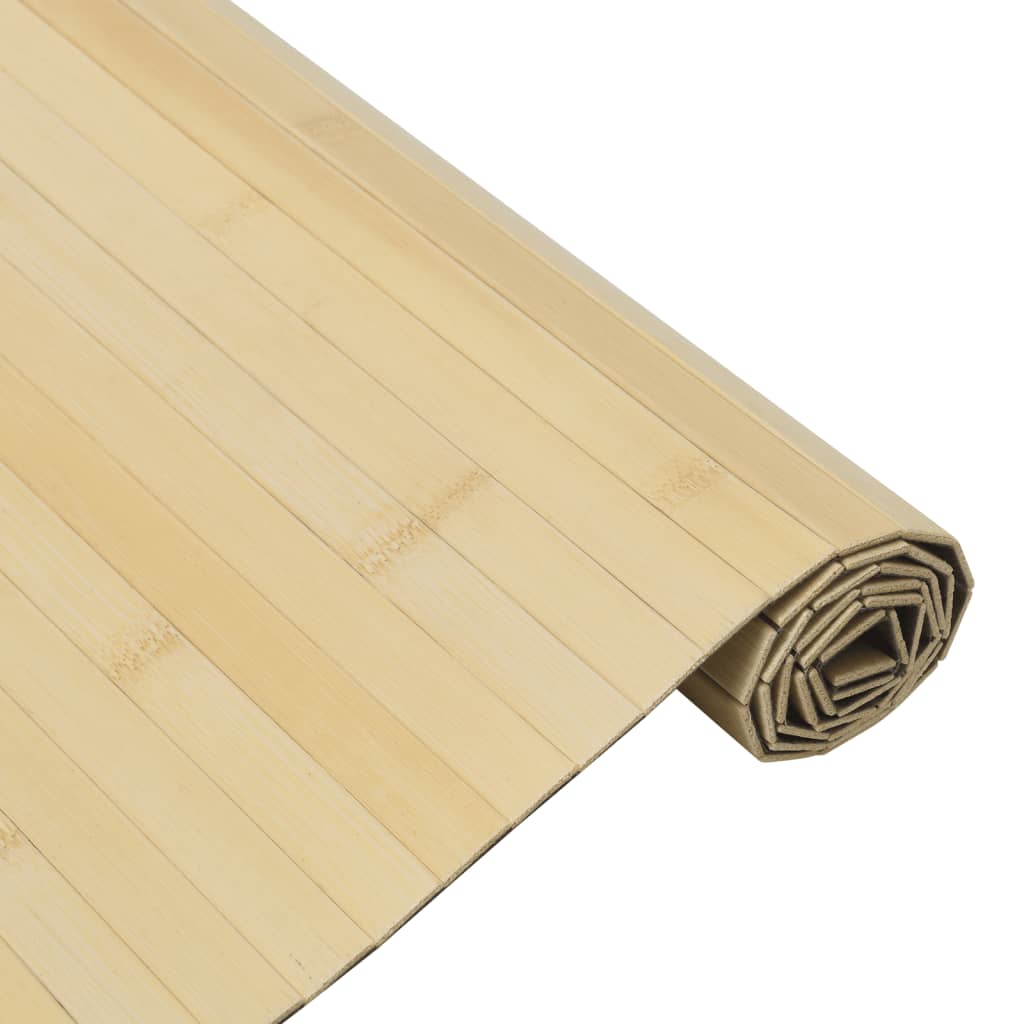Tepih Pravokutni Svijetli Prirodni 100x100 cm Bambus