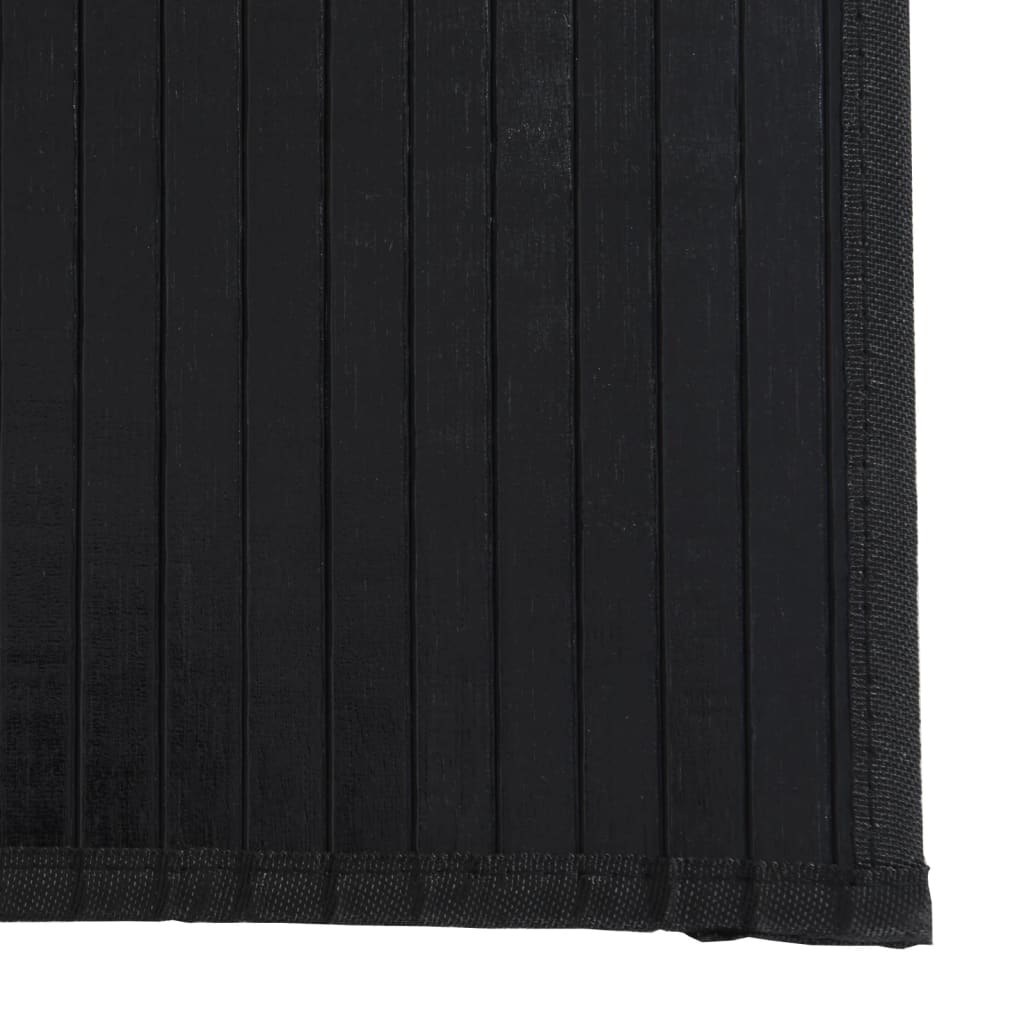 Pravokutni tepih crni 70x100 cm bambus