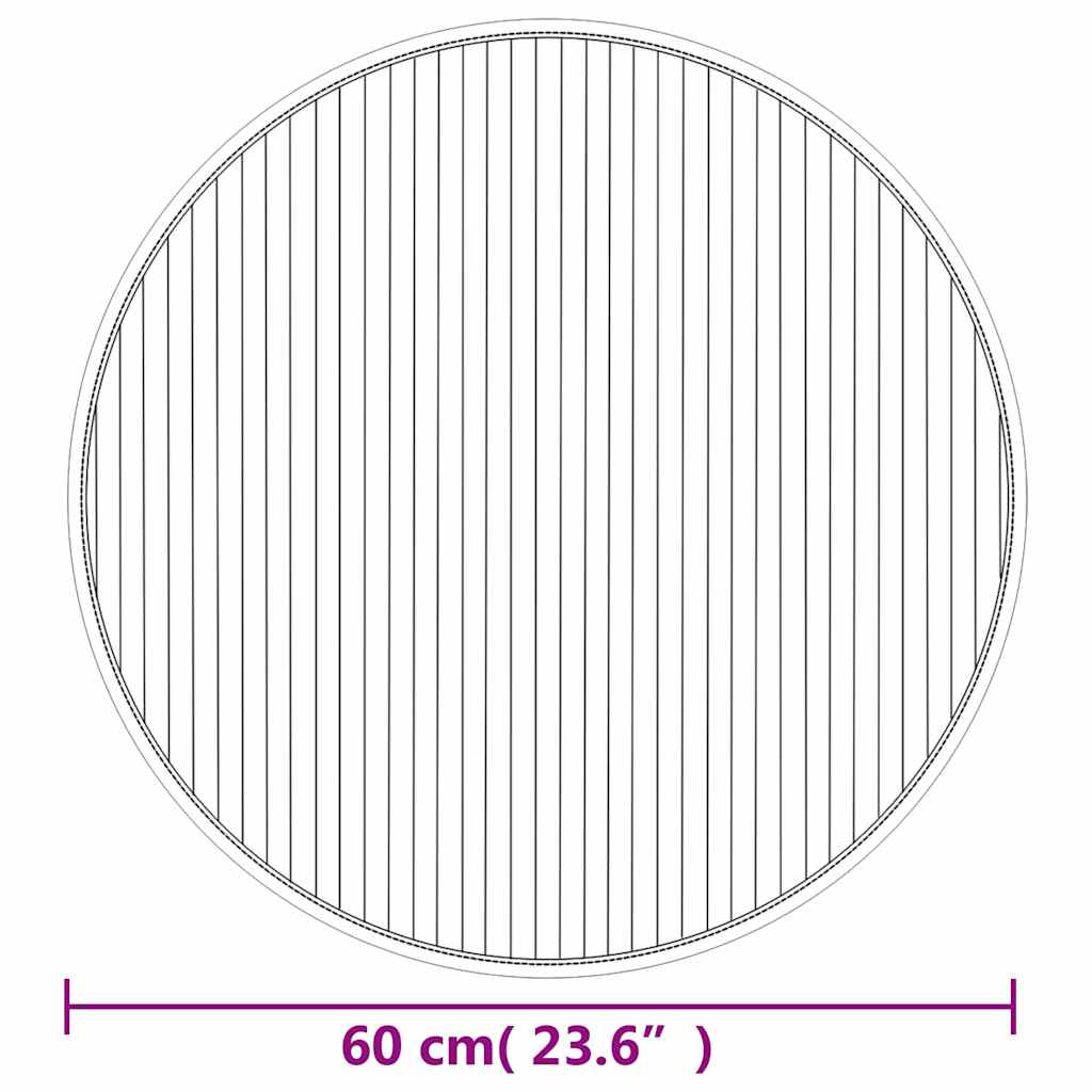 Okrugli tepih svijetlo-prirodni 60 cm bambus