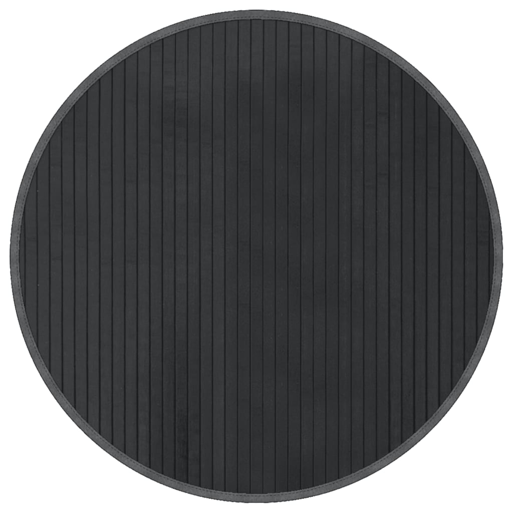 Okrugli tepih sivi 60 cm bambus