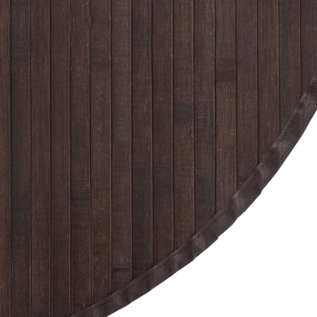 Okrugli tepih tamnosmeđi 80 cm bambus