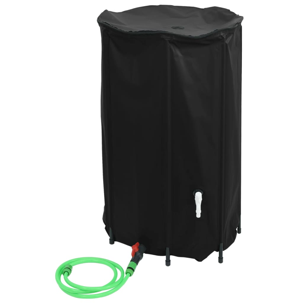 Spremnik za vodu sa slavinom sklopivi 500 L PVC Crna