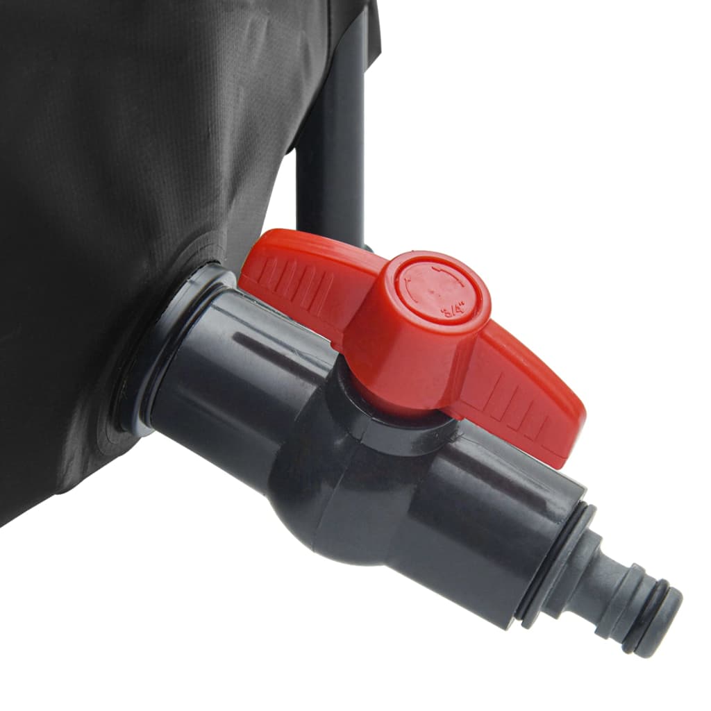 Spremnik za vodu sa slavinom sklopivi 500 L PVC Crna