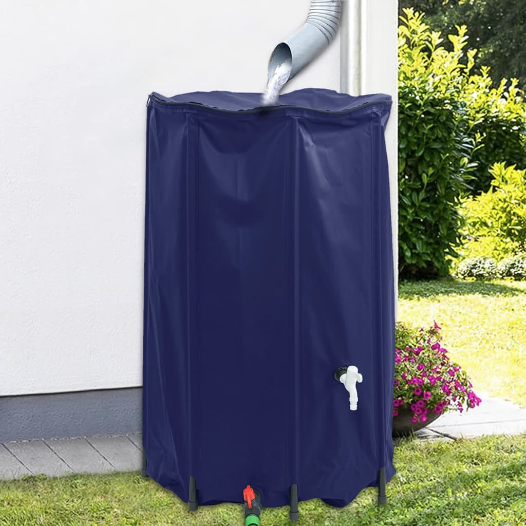 Spremnik za vodu sa slavinom sklopivi 500 L PVC Plava