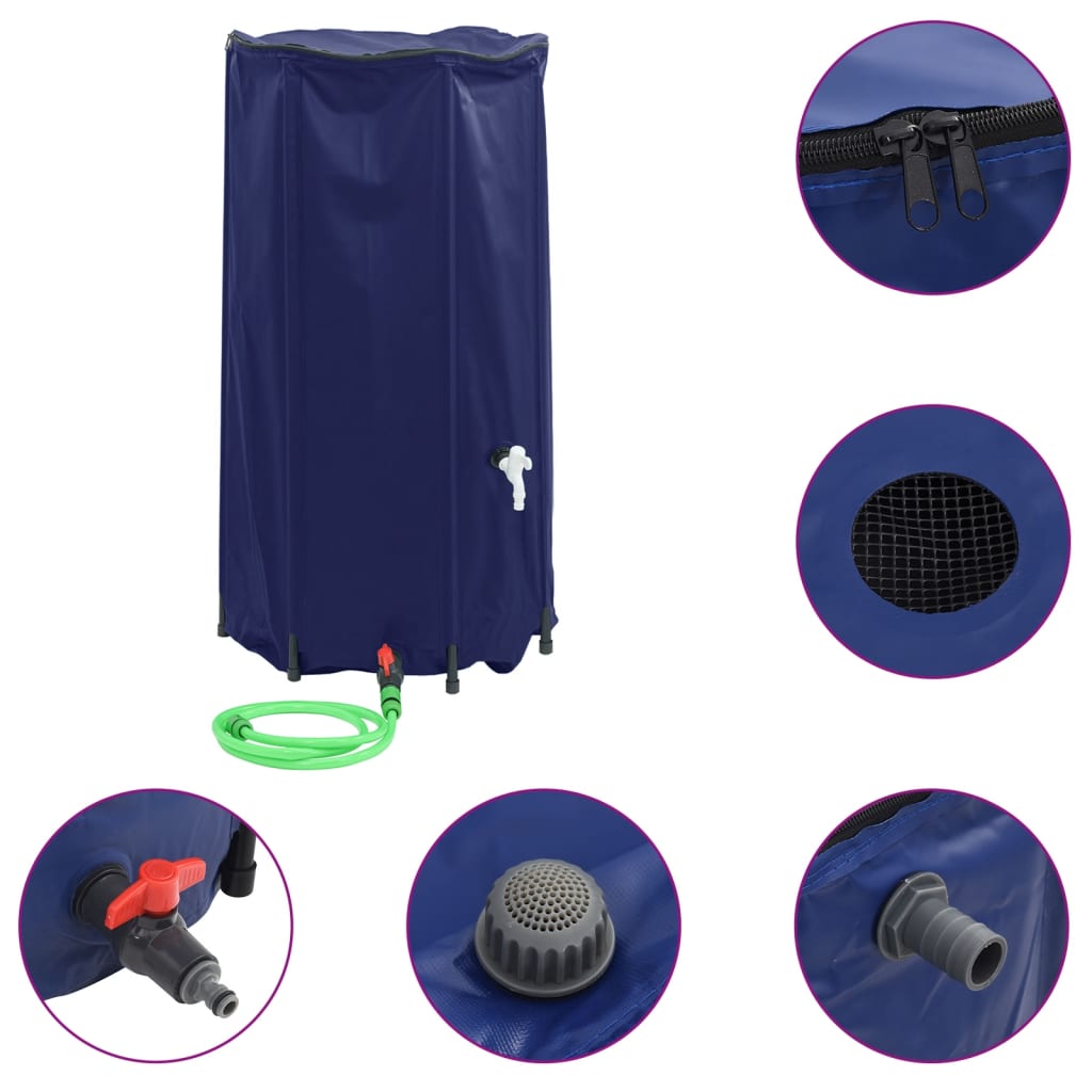 Spremnik za vodu sa slavinom sklopivi 100 L PVC Plava