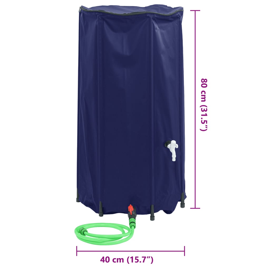 Spremnik za vodu sa slavinom sklopivi 100 L PVC Plava
