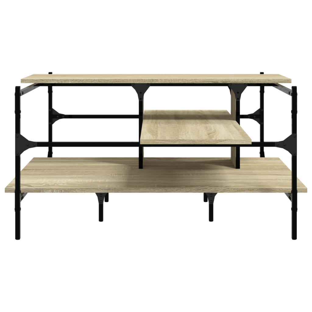 Stolić za kavu boja hrasta 100x100x48,5 cm konstruirano drvo Smeđa