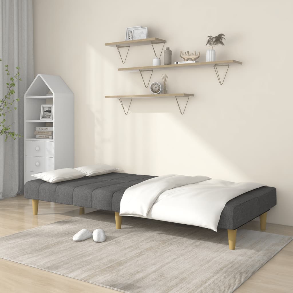 Dvosjed na razvlačenje od tkanine svjetlosivi Siva