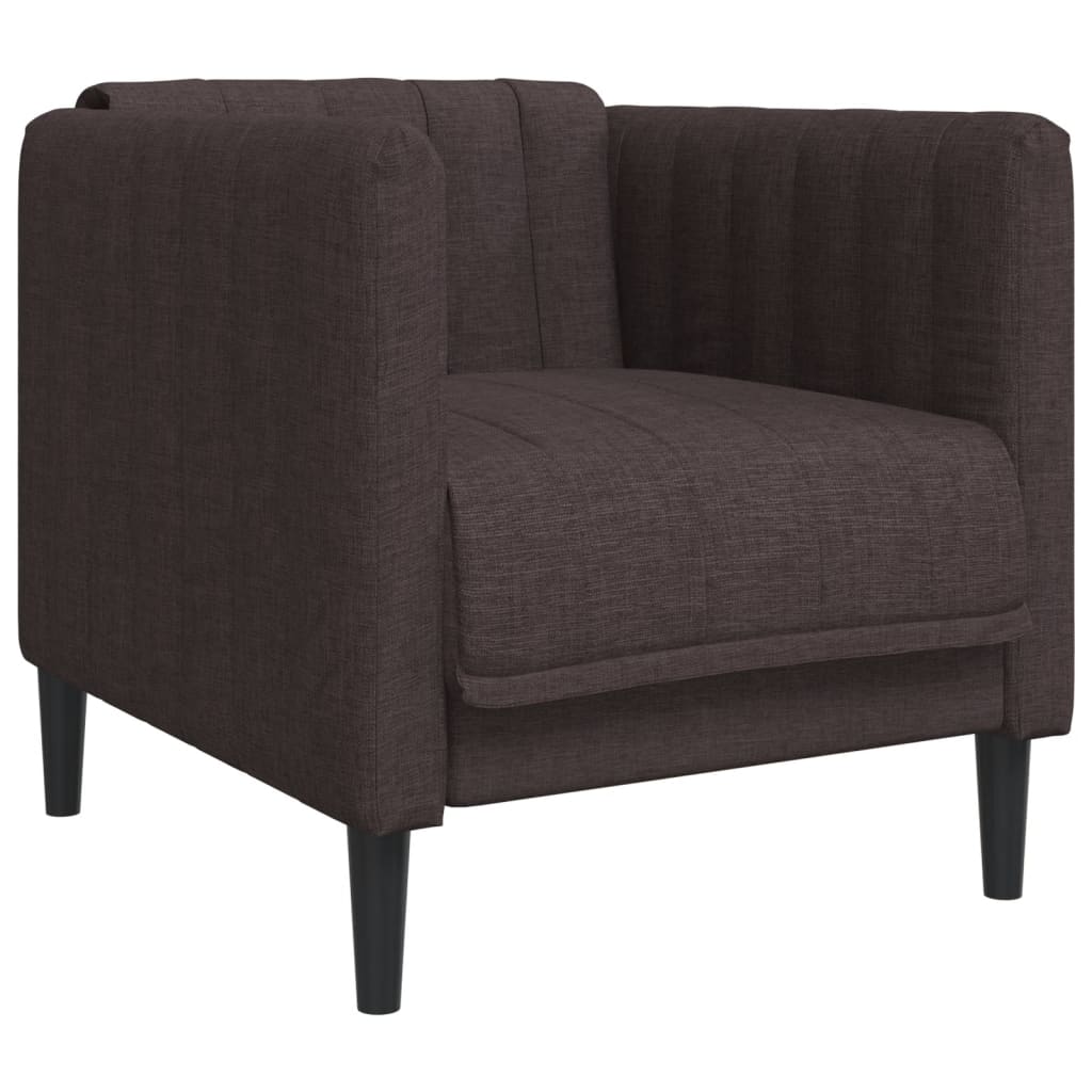 Sofa fotelja od tkanine tamnosmeđi