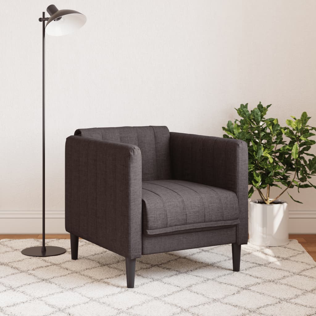 Sofa fotelja od tkanine tamnosmeđi