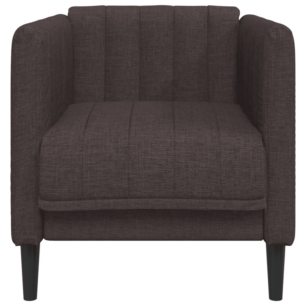 Sofa fotelja od tkanine tamnosmeđi