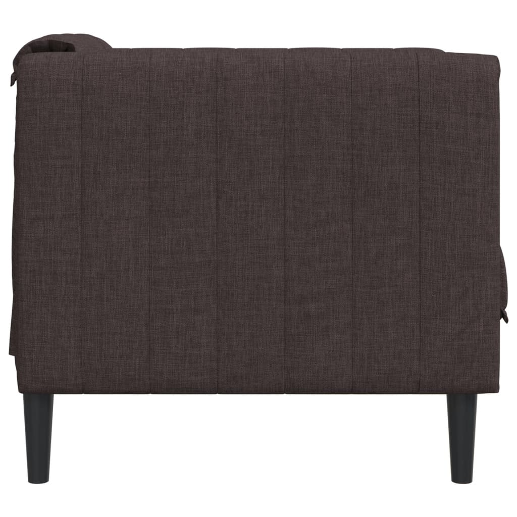 Sofa fotelja od tkanine tamnosmeđi