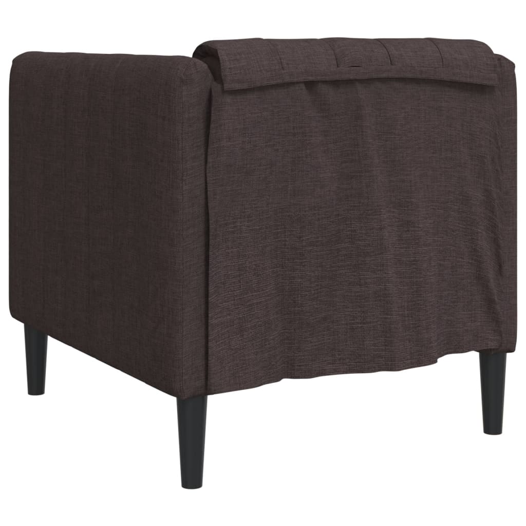 Sofa fotelja od tkanine tamnosmeđi