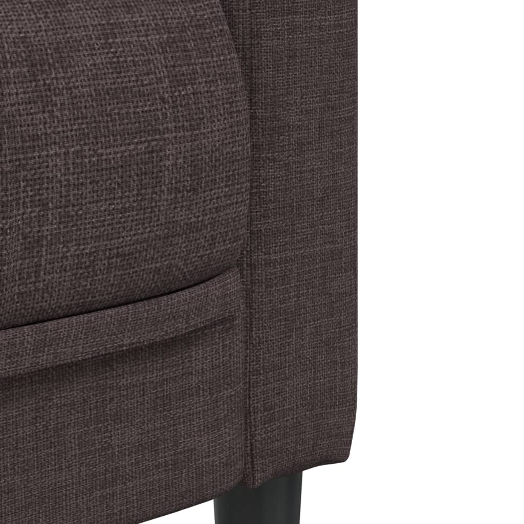 Sofa fotelja od tkanine tamnosmeđi