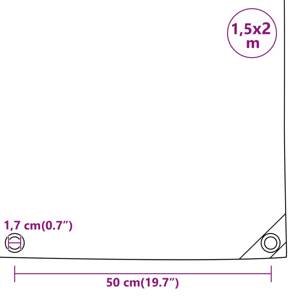 Cerada crna 1,5x2 m 650 g/m²