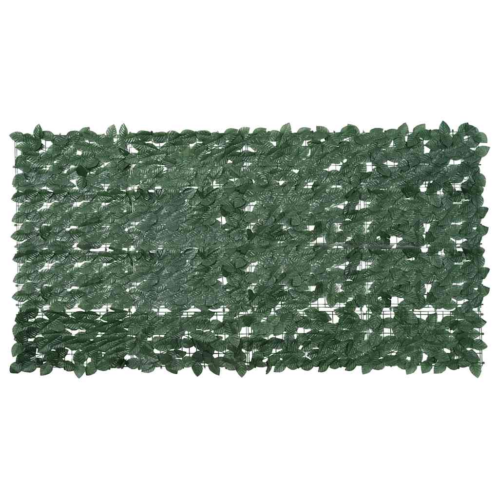 Balkonski zaslon s tamnozelenim lišćem 200 x 100 cm