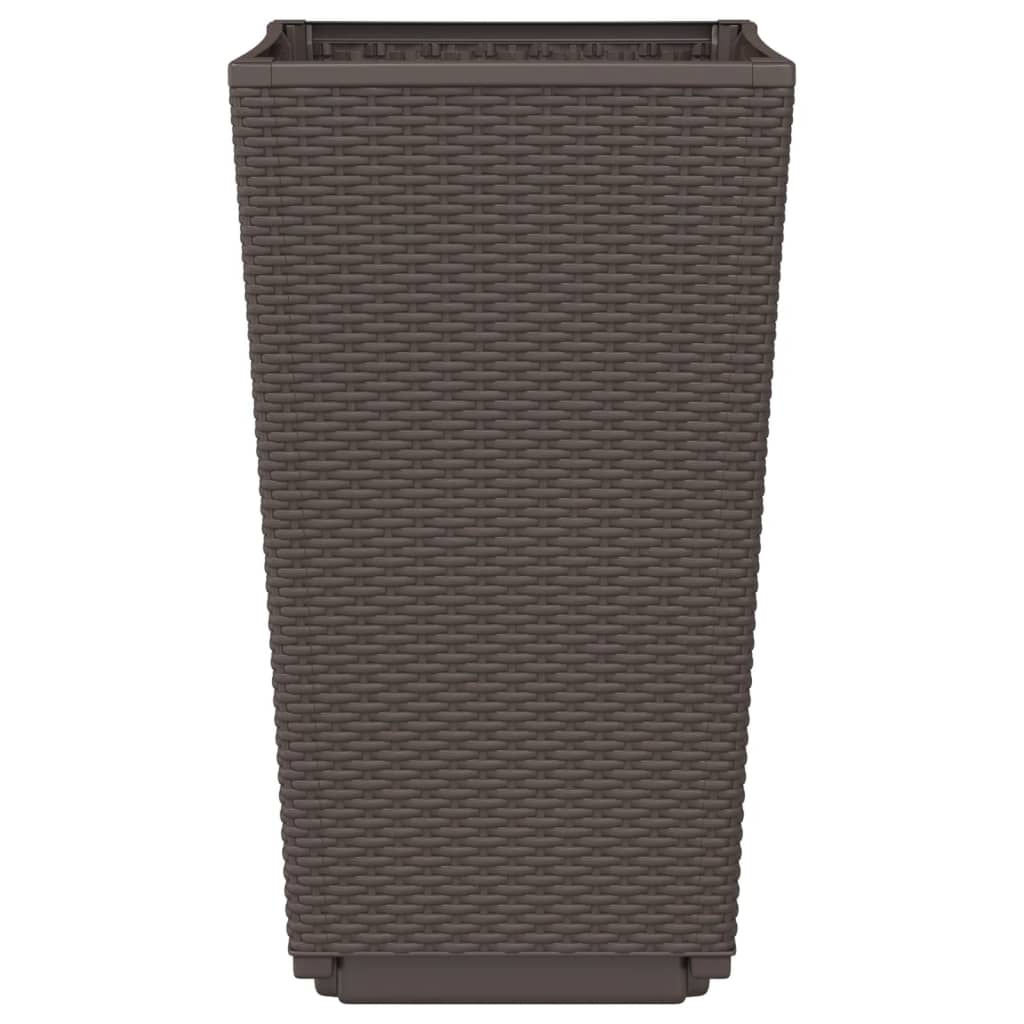 Vrtne sadilice 4 kom smeđe 32,5 x 32,5 x 57 cm od PP-a