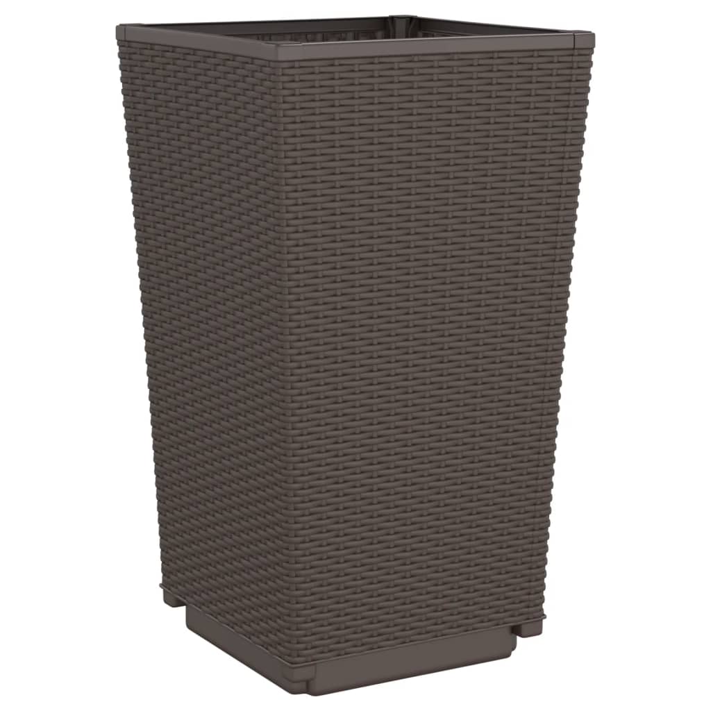 Vrtne sadilice 4 kom smeđe 32,5 x 32,5 x 57 cm od PP-a