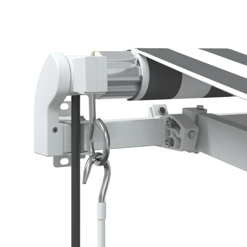 Tenda na automatsko uvlačenje antracit i bijela 600 x 350 cm