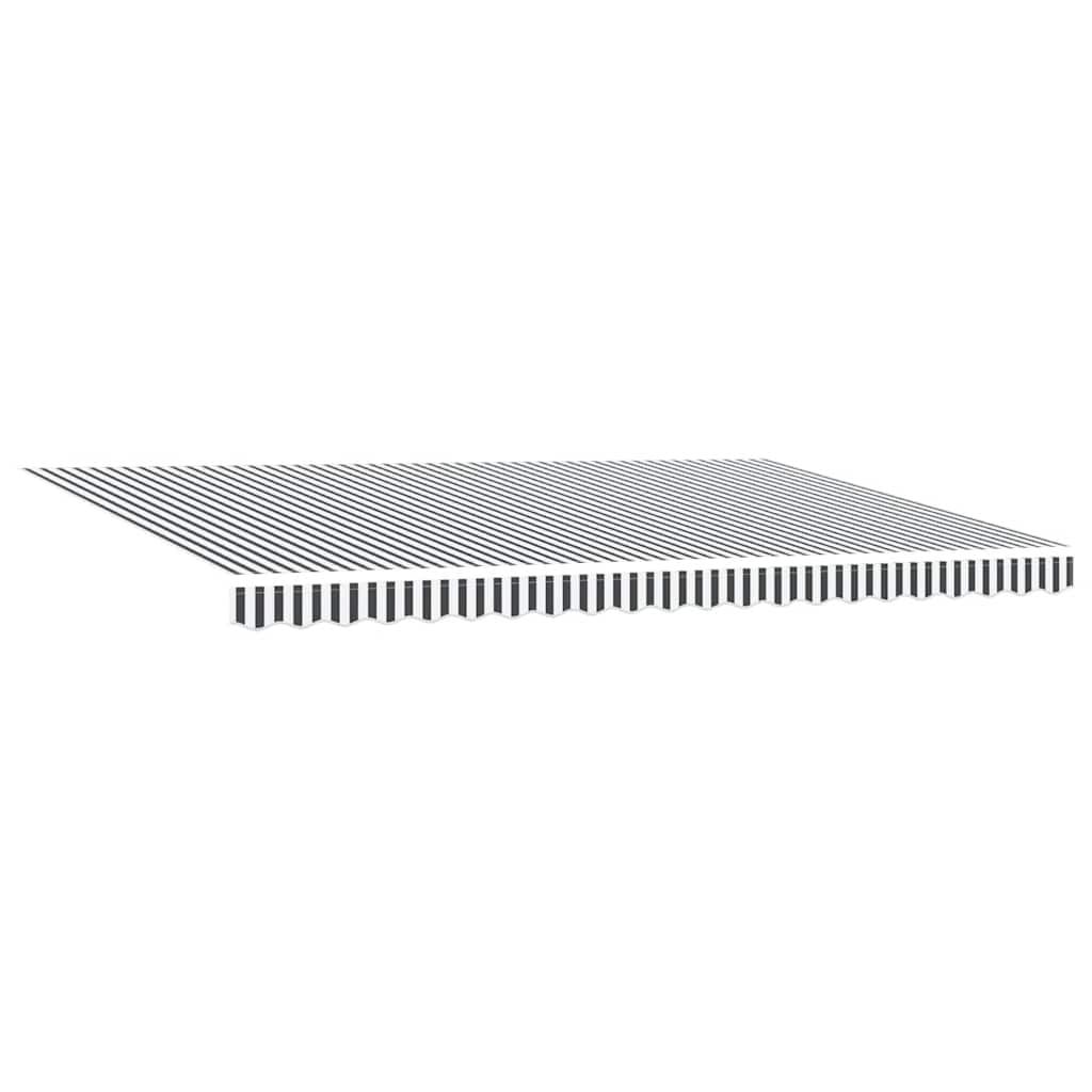 Uvlačiva tenda antracit i bijela 5x3 m tkanina i aluminij