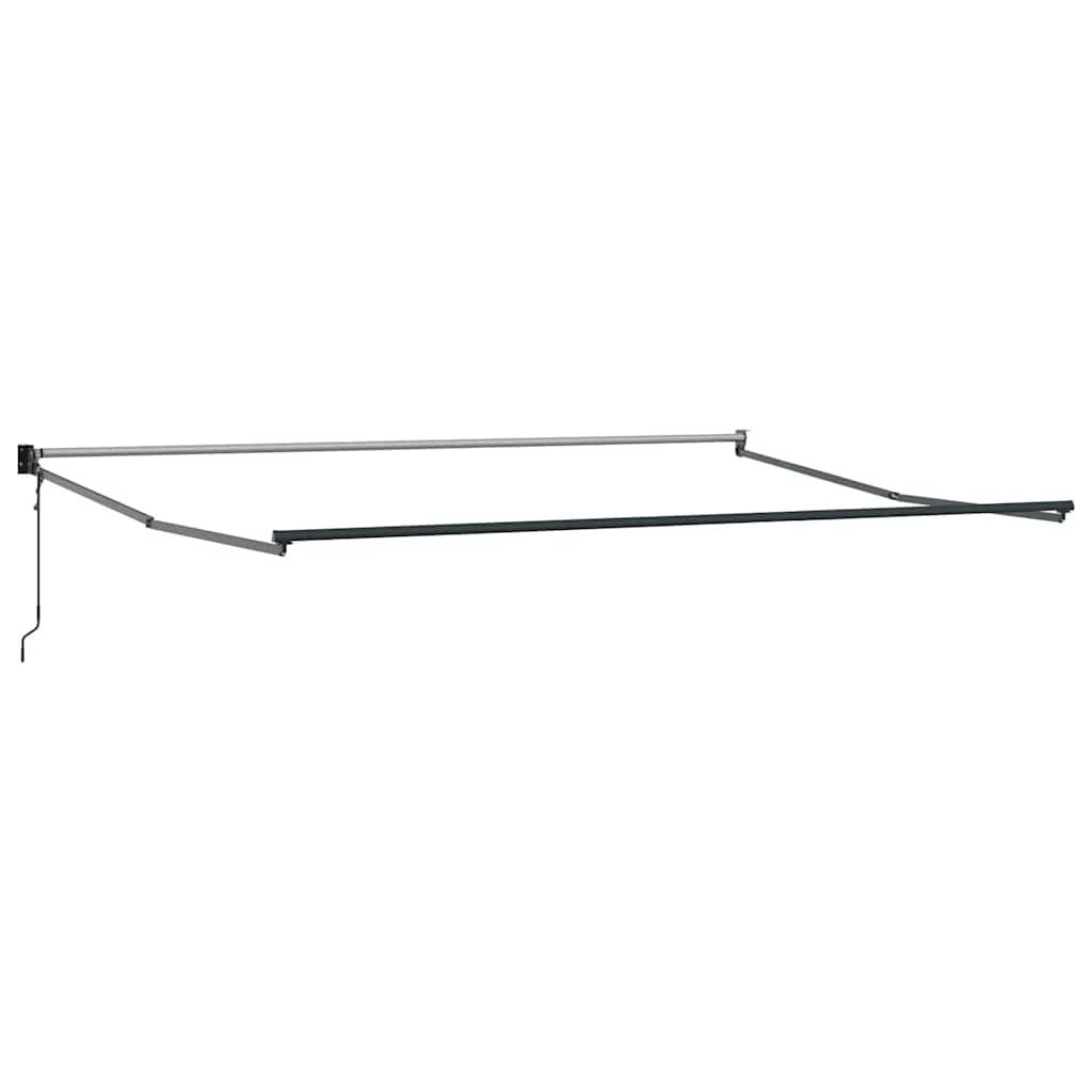 Uvlačiva tenda antracit i bijela 5x3 m tkanina i aluminij