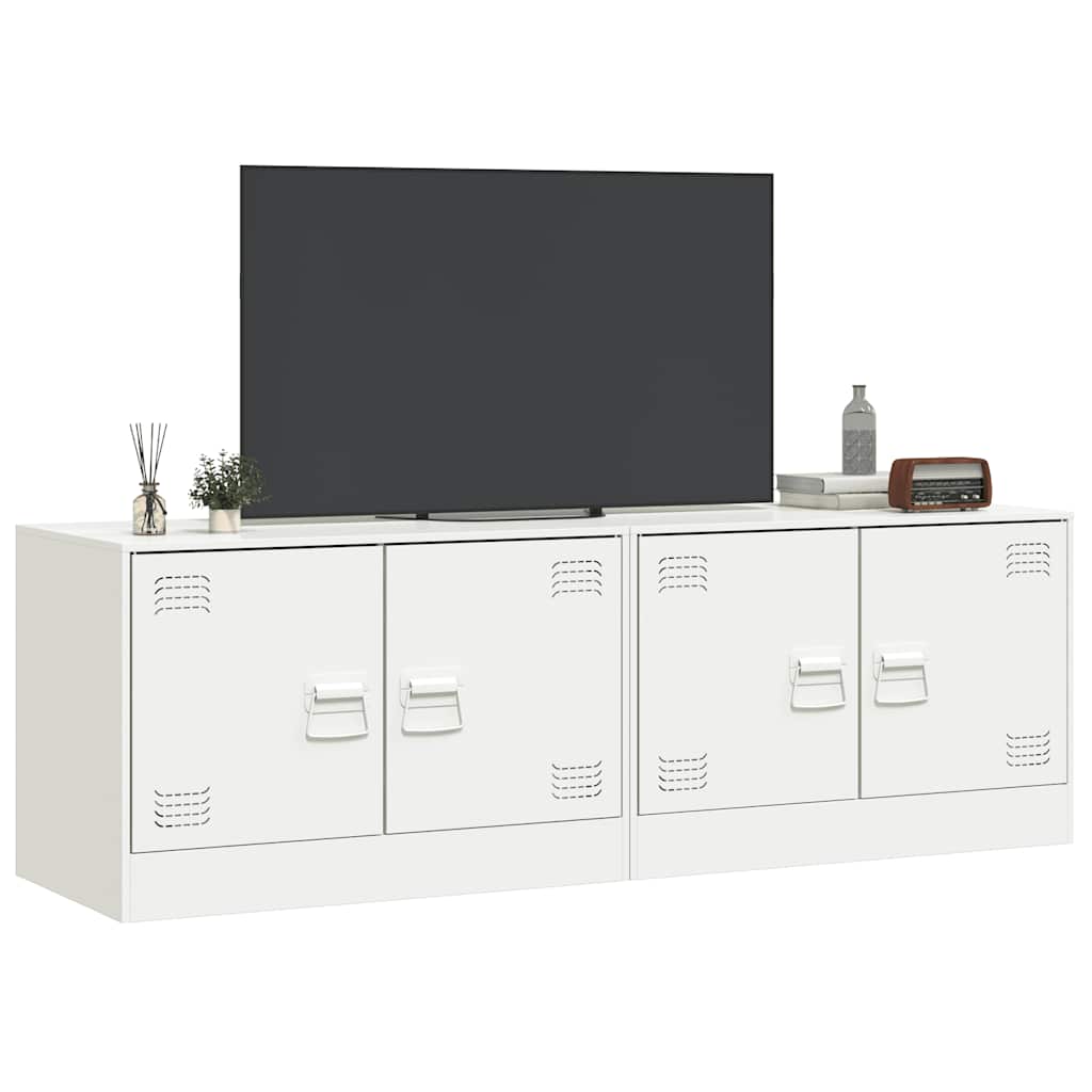 TV ormarići 2 kom bijeli 67 x 39 x 44 cm čelični Bijela