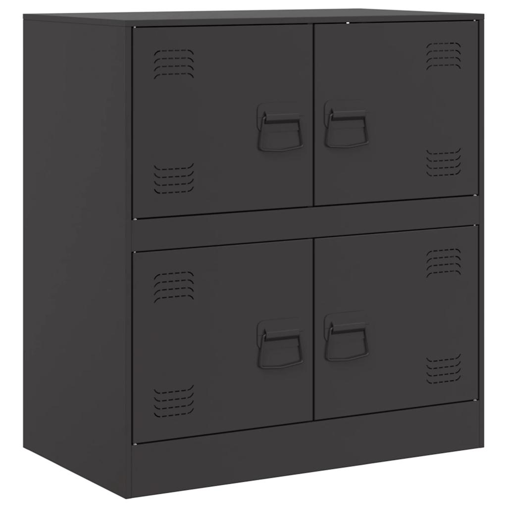 Komoda crna 67 x 39 x 73 cm čelična