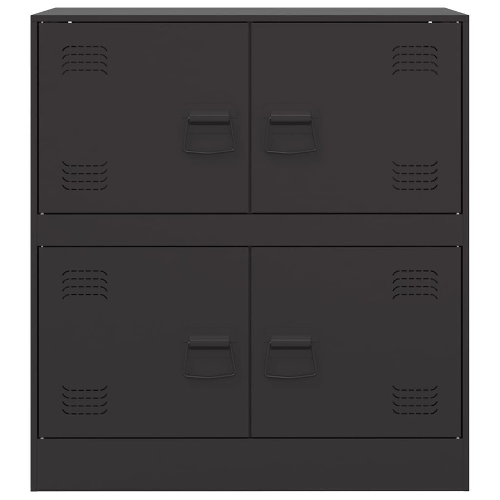 Komoda crna 67 x 39 x 73 cm čelična