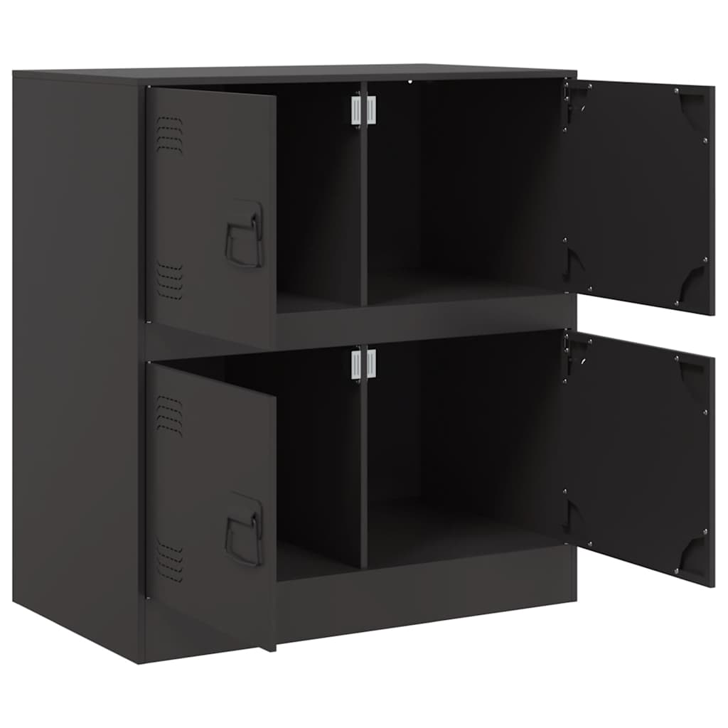 Komoda crna 67 x 39 x 73 cm čelična