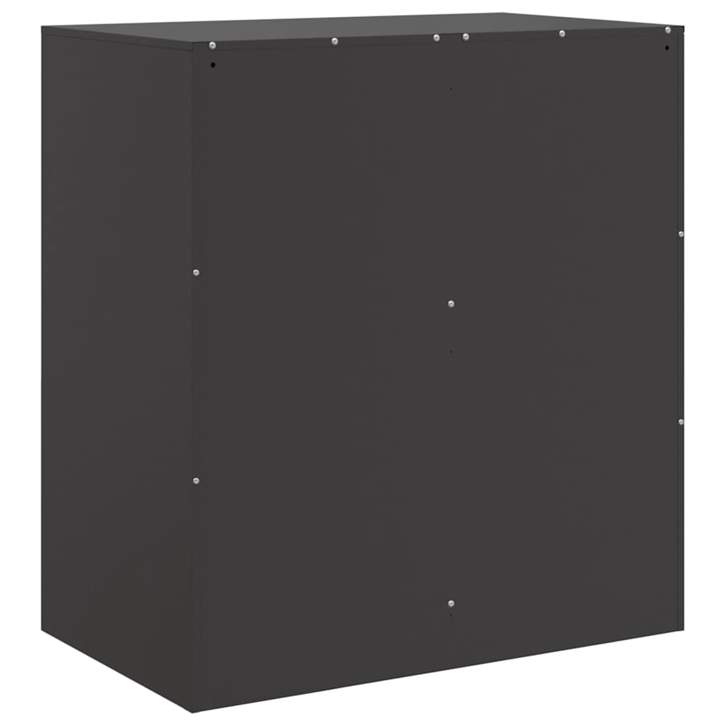 Komoda crna 67 x 39 x 73 cm čelična