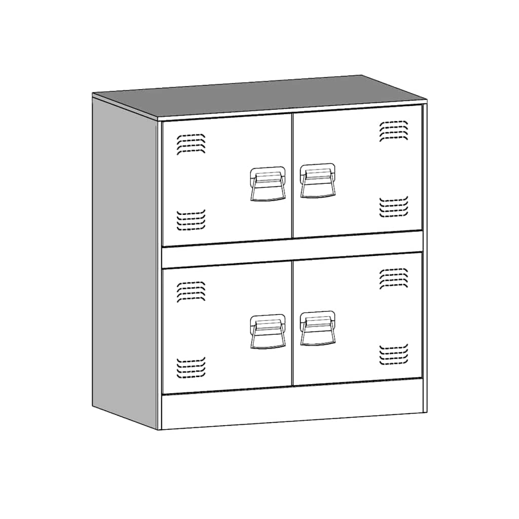 Komoda crna 67 x 39 x 73 cm čelična