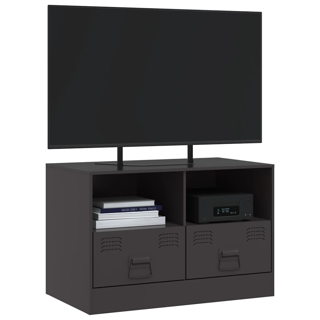 TV ormarić crni 67 x 39 x 44 cm čelični