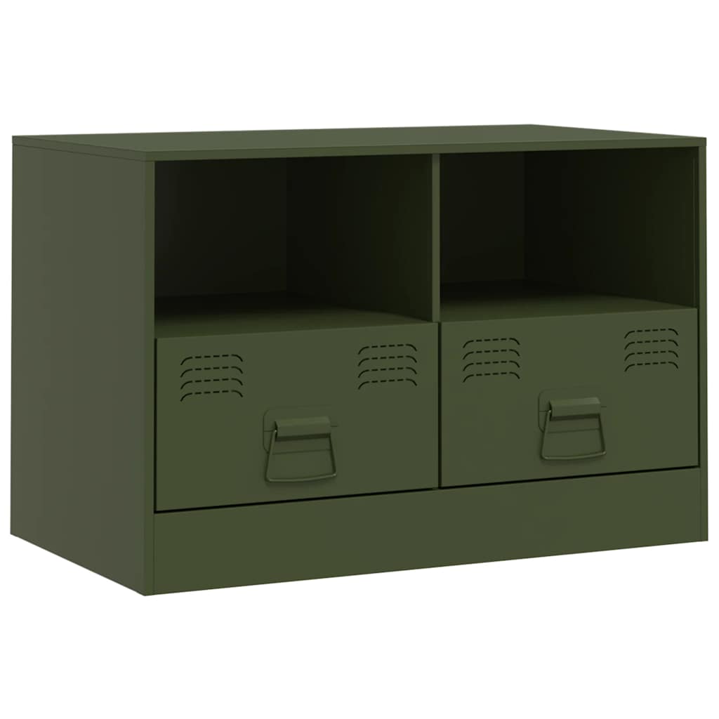TV ormarić maslinasti 67 x 39 x 44 cm čelični Zelena